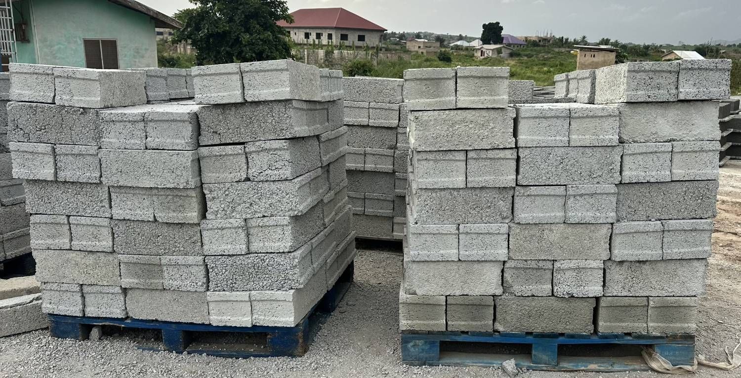 Storage yard with building materials